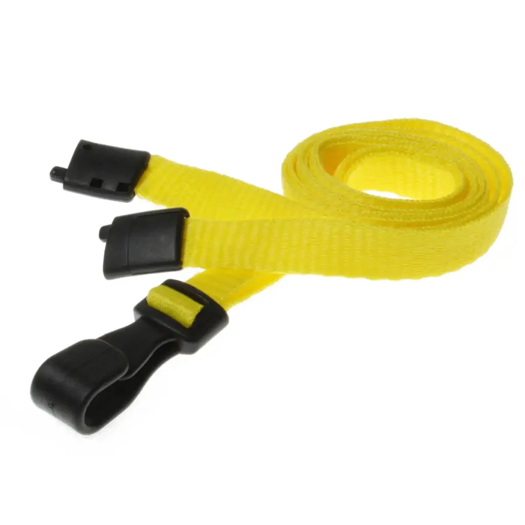 Yellow Lanyards with Plastic J Clip Yellow Lanyards with Plastic J Clip
