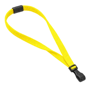 Yellow Lanyards with Plastic J Clip