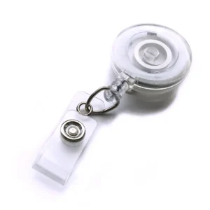 Clear Translucent Retractable ID Badge Reel