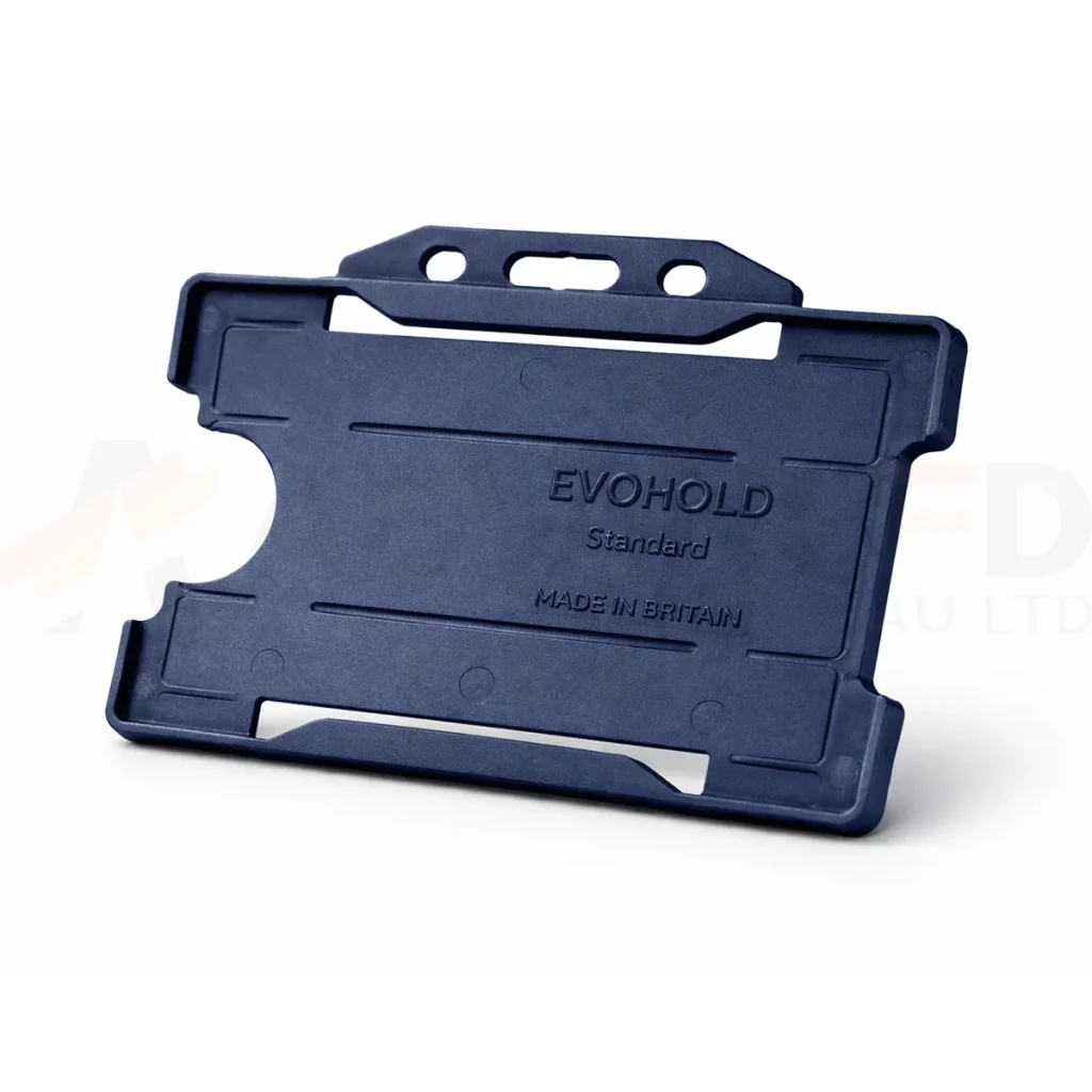 Dark Blue Id Card Holder - Single-Sided Landscape