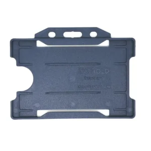 Dark Blue Single-Sided Landscape ID Card Holder