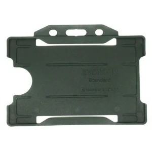 Dark Green Single-Sided Landscape ID Card Holder