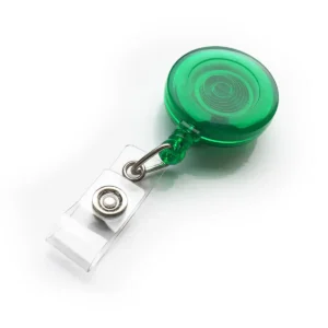 Green Translucent Retractable ID Badge Reel