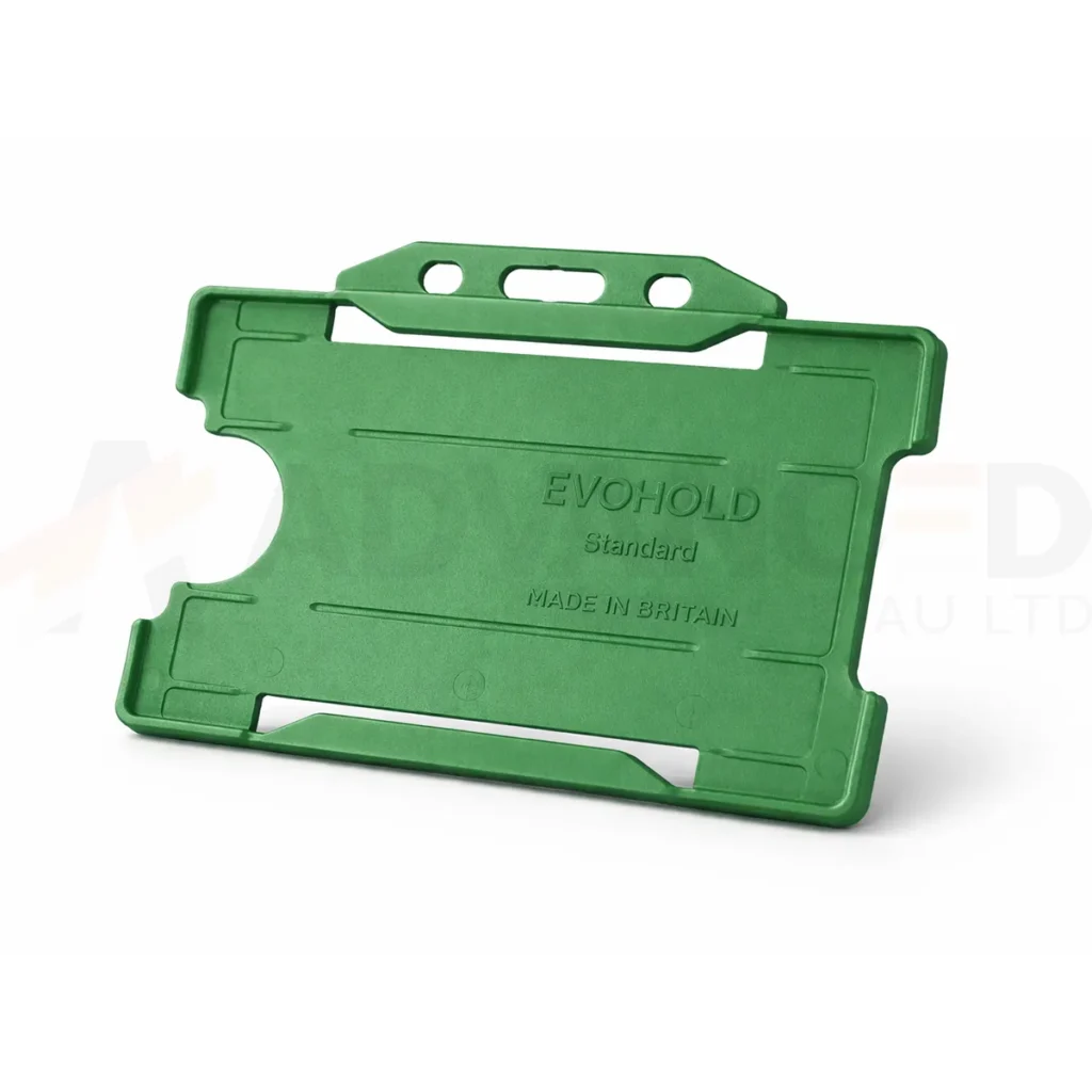 Green Id Card Holder - Single-Sided Landscape