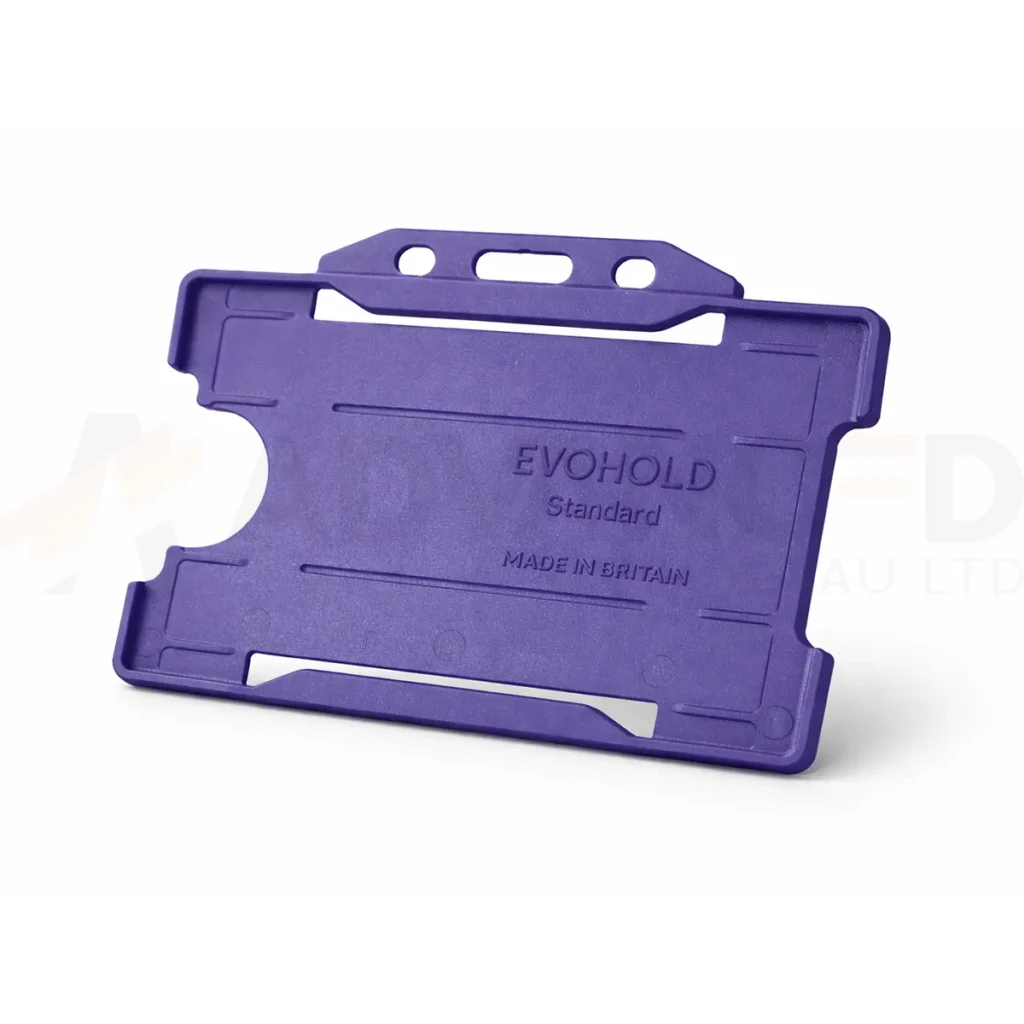 Navy Blue Id Card Holder - Single-Sided Landscape
