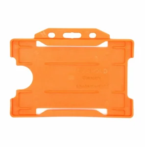 Orange Single-Sided Landscape ID Card Holder