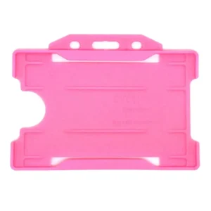 Pink Single-Sided Landscape ID Card Holder