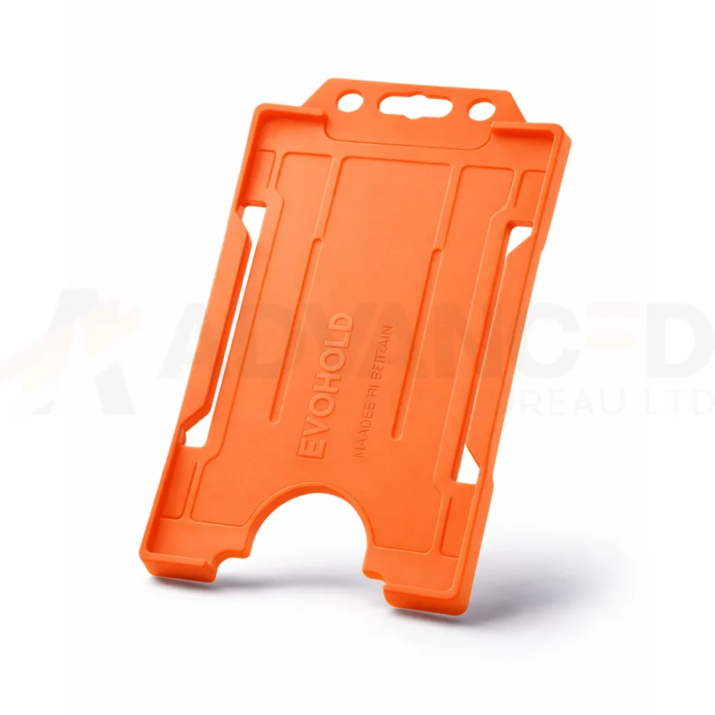 Orange Id Card Holder - Single-Sided Portrait