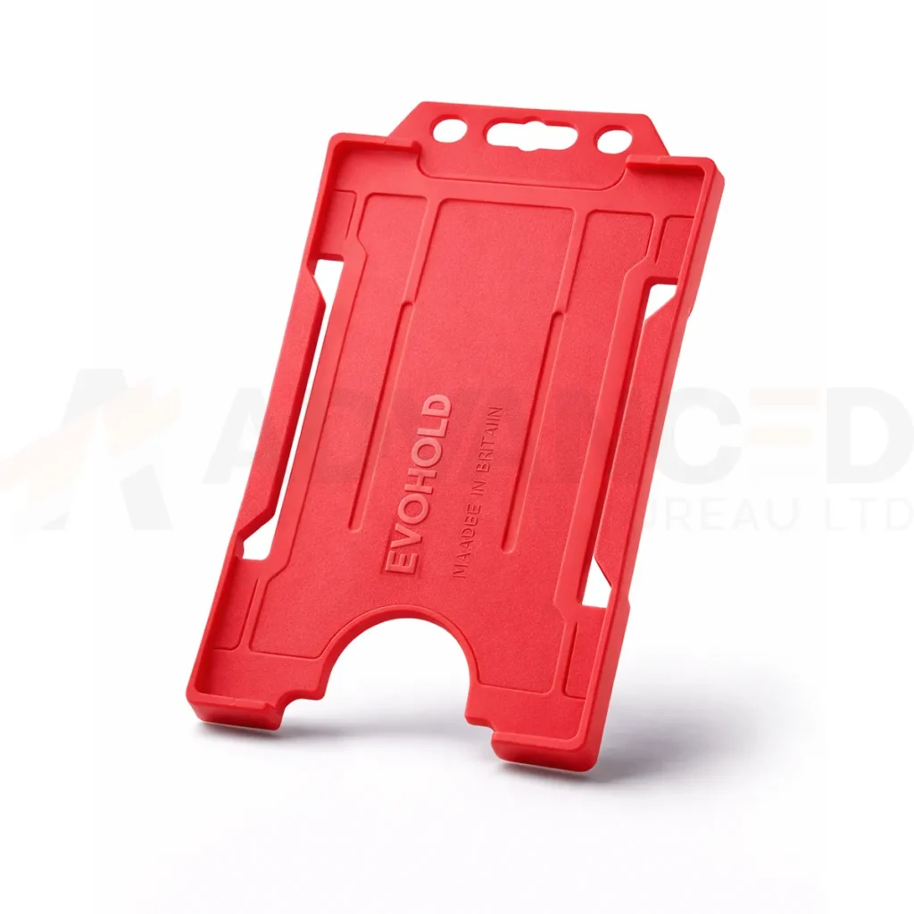 Red Id Card Holder - Single-Sided Portrait