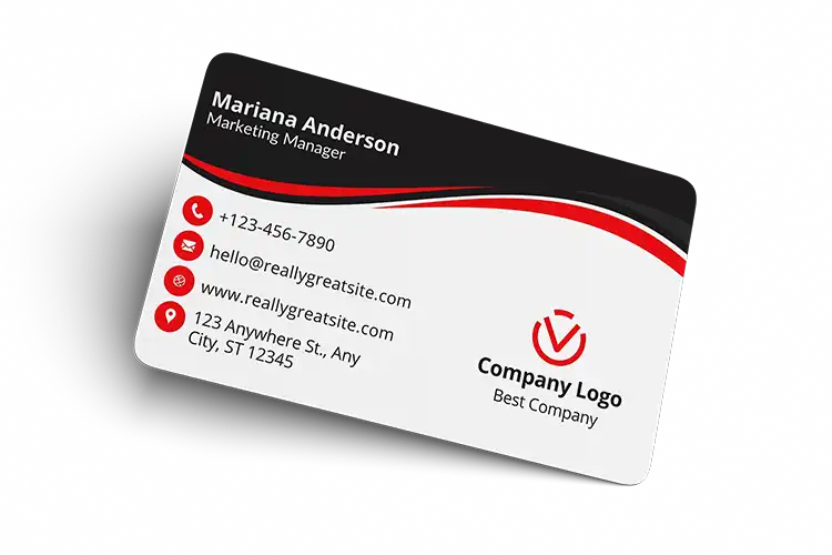 Premium printed plastic business card