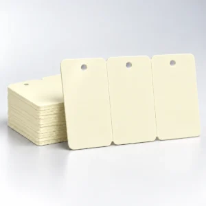 Cream Blank Three-Tag PVC Cards – CR80 Cream Blank Three-Tag PVC Cards – CR80