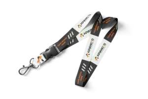 Bespoke ACB printed lanyard with clip and safety breakaway