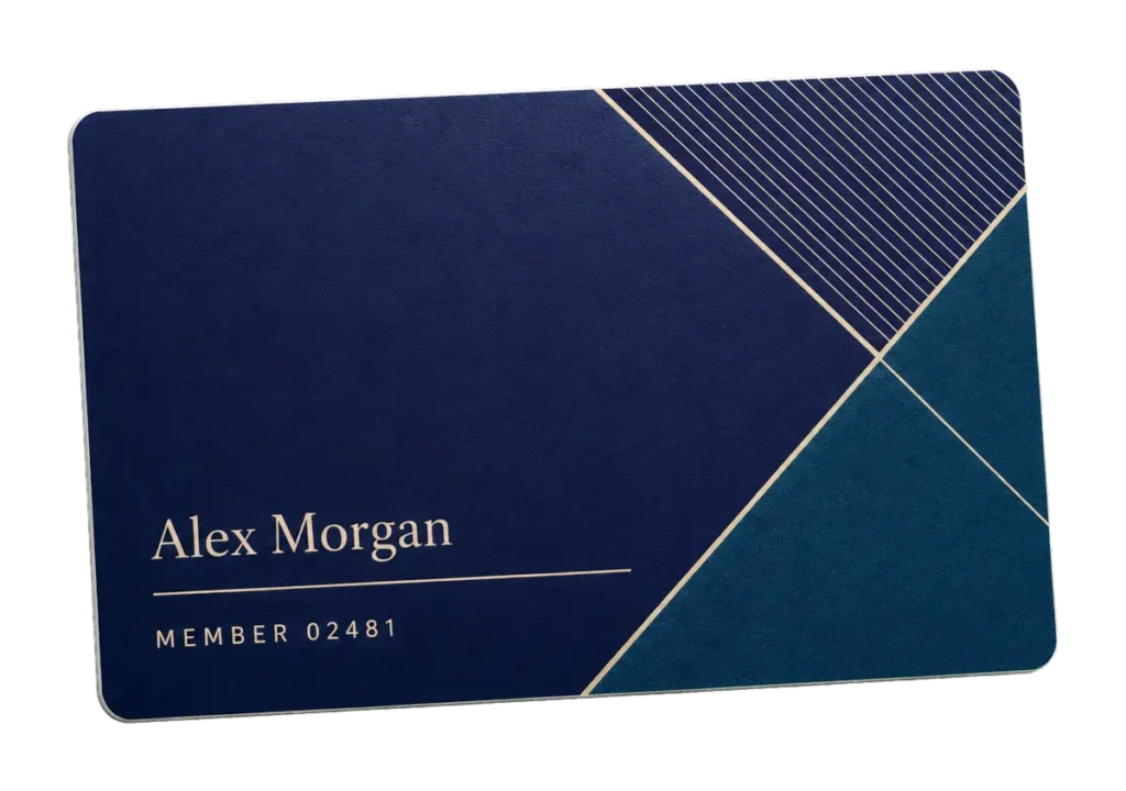 ACB printed membership card example