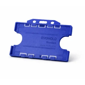 Navy Blue Id Card Holder - Double-Sided Landscape