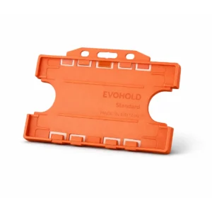 Orange Id Card Holder - Double-Sided Landscape