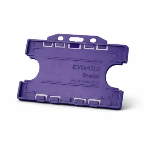Purple Id Card Holder - Double-Sided Landscape