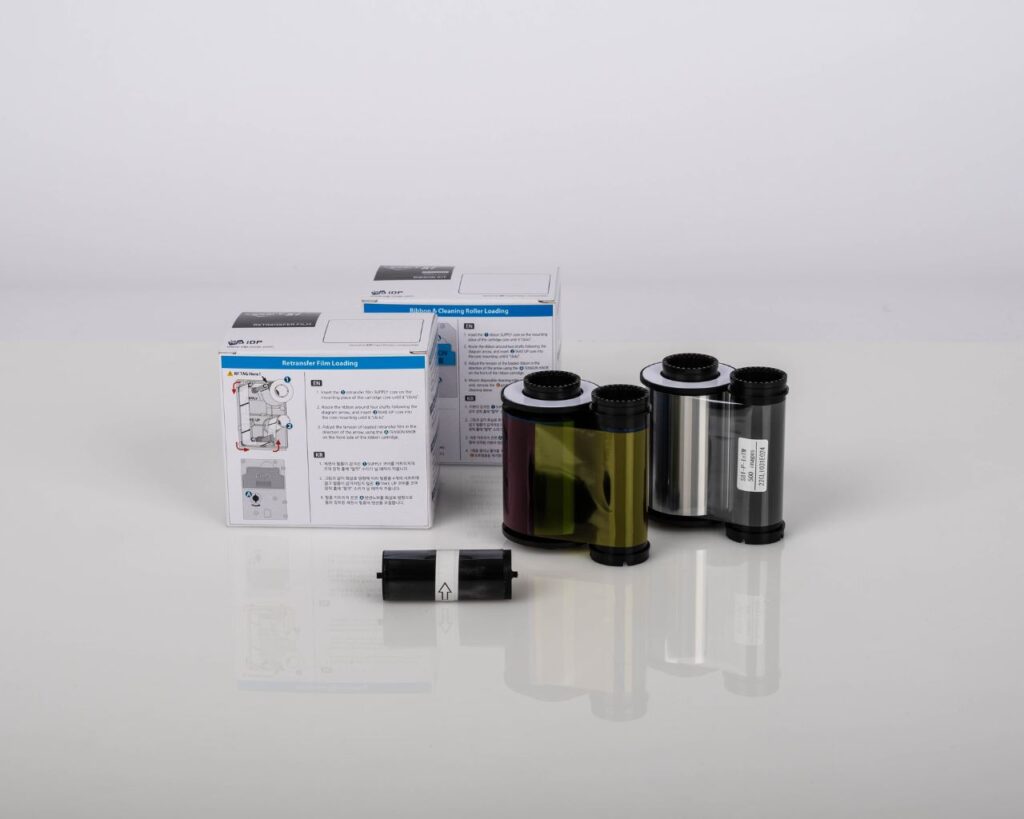 IDP Smart 653547 YMCK Ribbon & Retransfer Film Set (500 Prints)