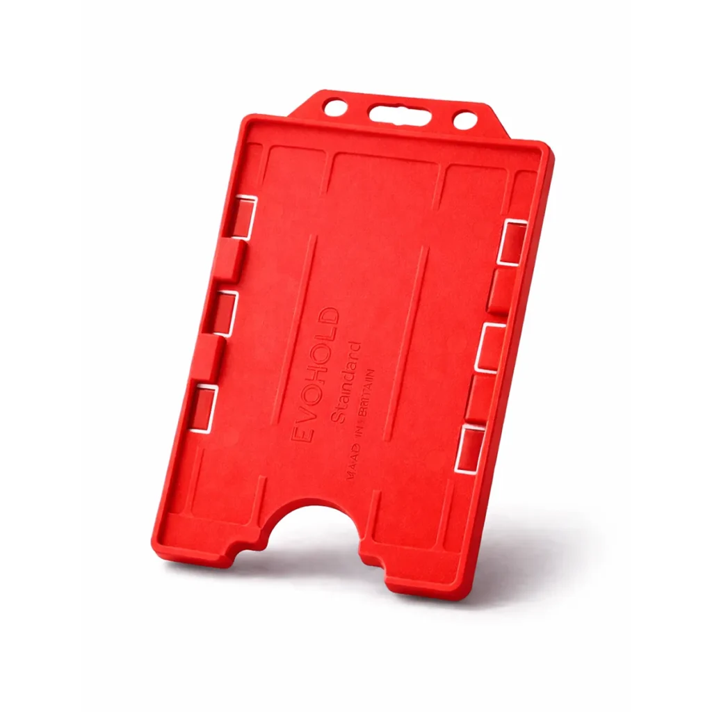 Red Id Card Holder - Double-Sided Portrait