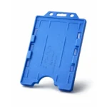 Royal Blue double-sided portrait ID card holder for two CR80 cards