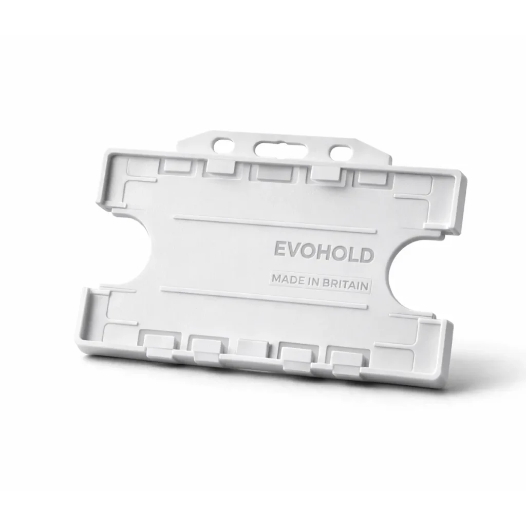 White Id Card Holder - Double-Sided Landscape