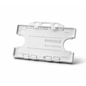 White Id Card Holder - Double-Sided Landscape