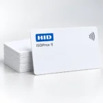 HID ISOProx II Cards with a matching card stack on a light grey background
