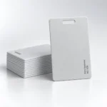 Keri Systems KC-10X Standard Light Proximity Card with a matching card stack on a light grey background