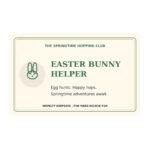 easter bunny helper card front stock design