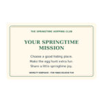 easter bunny helper card reverse stock design