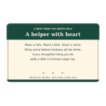 Elf helper ID card Christmas novelty card, reverse artwork