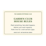 garden potterer licence card reverse stock design