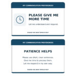 more time communication card front and reverse stock artwork