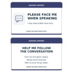 hearing support communication card front and reverse stock artwork
