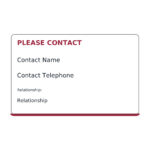 carer emergency contact card reverse sample artwork