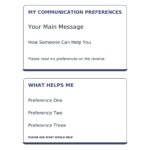 personalised communication preferences card front and reverse sample artwork