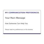 personalised communication preferences card front sample artwork