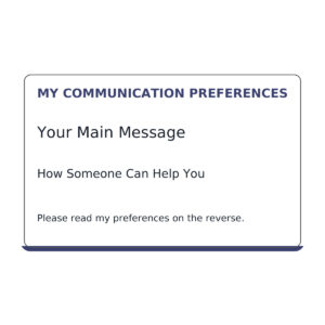 Personalised Communication Preferences Card
