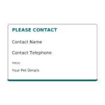 pet emergency contact card reverse sample artwork