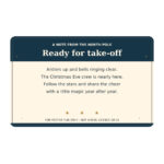 Reindeer flight crew card Christmas novelty card, reverse artwork