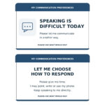 speaking difficult communication card front and reverse stock design