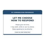 speaking difficult communication card reverse stock design