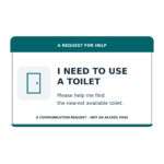 toilet request communication card front stock design