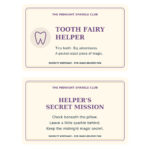 tooth fairy helper card front and reverse stock design