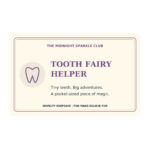 tooth fairy helper card front stock design