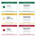 traffic light communication cards front and reverse stock artwork