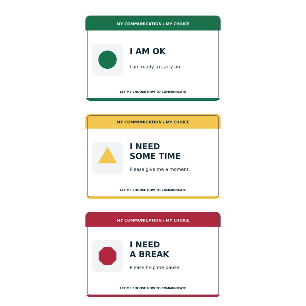Traffic Light Communication Cards - Set of 3