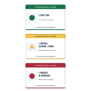Traffic Light Communication Cards - Set of 3 Traffic Light Communication Cards - Set of 3