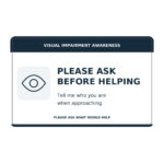 visual impairment awareness card front stock artwork