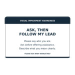 visual impairment awareness card reverse stock artwork