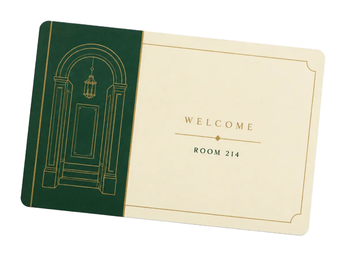 Boutique hotel key card